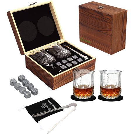 Gentleman's Whiskey Gift Set with Cooling Stones