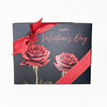 Valentine's Rose Chocolate Box with Happy Valentine's Day script - front view