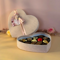 Pink Velvet Heart Chocolate Gift Box